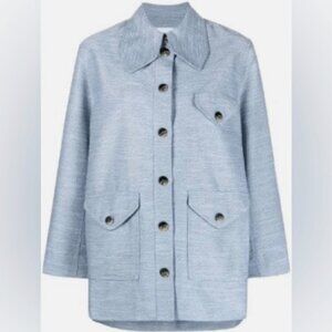 GANNI Blue Recycled Polyester Jacket (EU34/US4)